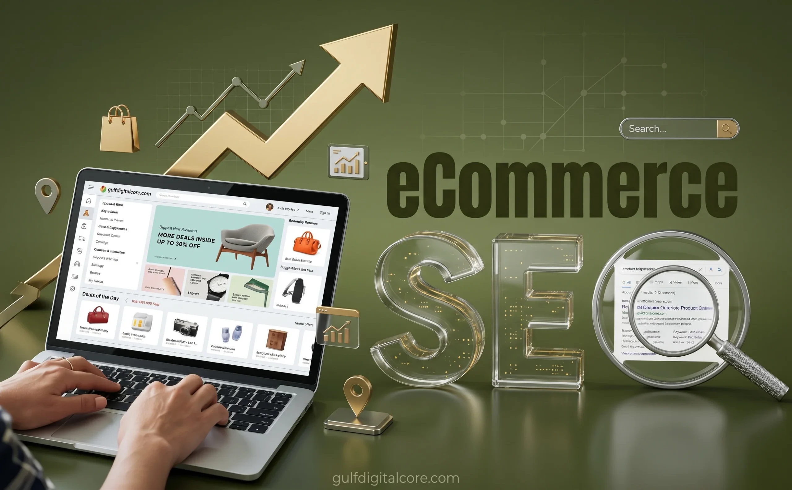 Ecommerce SEO Dubai product catalog optimization and revenue dashboard